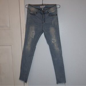 Between Us Light Wash Distressed Skinny Jeans